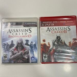 Assassin's Creed II & Brotherhood Bundle Lot‎ of 2 Playstation 3 PS3 Brand New
